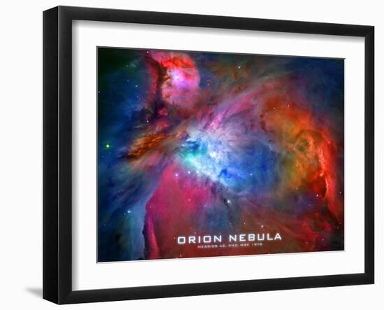 Orion Nebula Text Space Photo Poster Print-null-Framed Premium Giclee Print