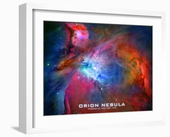 Orion Nebula Text Space Photo Poster Print-null-Framed Premium Giclee Print