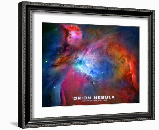 Orion Nebula Text Space Photo Poster Print-null-Framed Premium Giclee Print