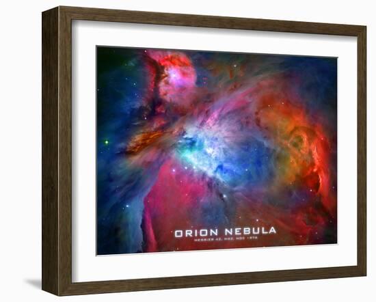 Orion Nebula Text Space Photo Poster Print-null-Framed Art Print