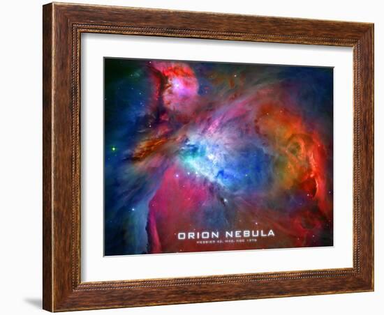 Orion Nebula Text Space Photo Poster Print-null-Framed Art Print