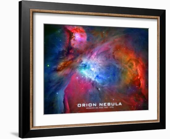 Orion Nebula Text Space Photo Poster Print-null-Framed Art Print