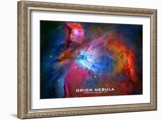 Orion Nebula Text Space Photo-null-Framed Premium Giclee Print