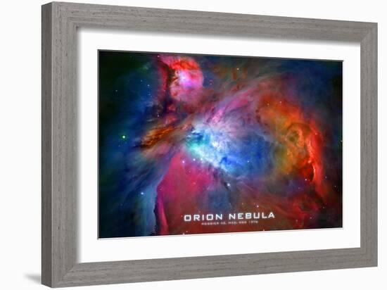 Orion Nebula Text Space Photo-null-Framed Premium Giclee Print