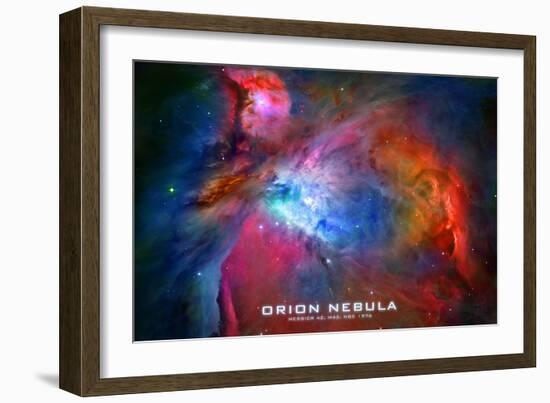 Orion Nebula Text Space Photo-null-Framed Premium Giclee Print