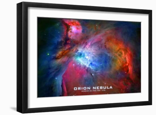 Orion Nebula Text Space Photo-null-Framed Premium Giclee Print