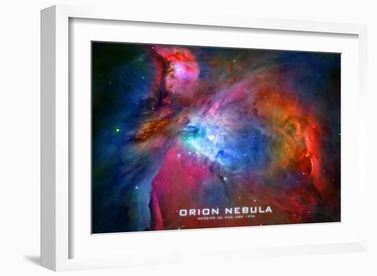 Orion Nebula Text Space Photo-null-Framed Premium Giclee Print