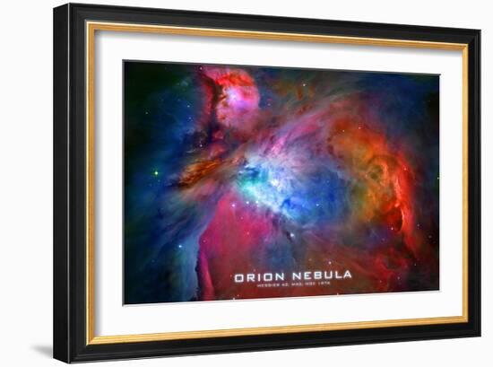 Orion Nebula Text Space Photo-null-Framed Premium Giclee Print