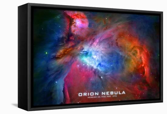 Orion Nebula Text Space Photo-null-Framed Stretched Canvas