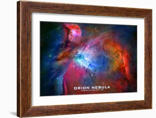 Orion Nebula Text Space Photo-null-Framed Art Print