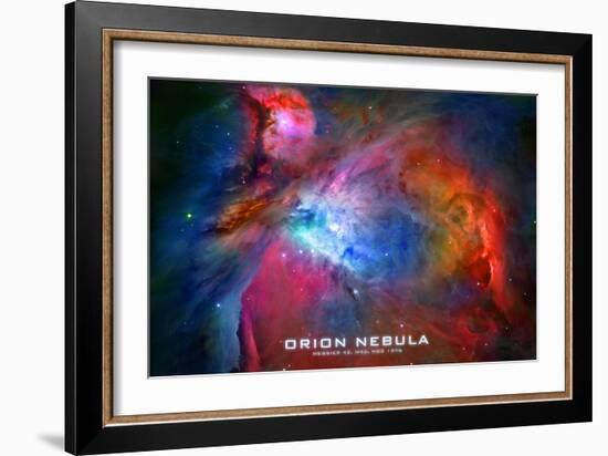 Orion Nebula Text Space Photo-null-Framed Art Print