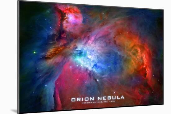 Orion Nebula Text Space Photo-null-Mounted Art Print