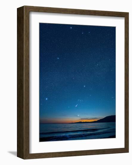 Orion Over the Georgia Strait, Canada-David Nunuk-Framed Photographic Print