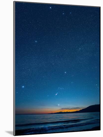 Orion Over the Georgia Strait, Canada-David Nunuk-Mounted Photographic Print