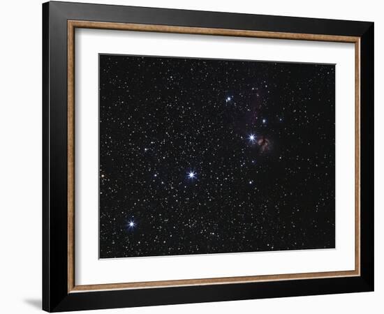 Orion's Belt, Horsehead Nebula And Flame Nebula-Stocktrek Images-Framed Photographic Print