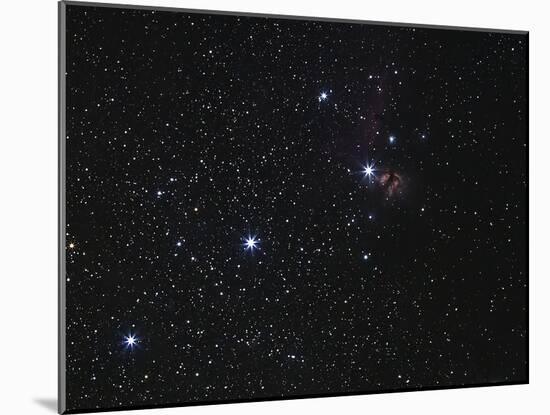 Orion's Belt, Horsehead Nebula And Flame Nebula-Stocktrek Images-Mounted Photographic Print