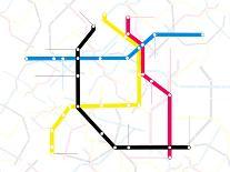 Modern City Subway Map-oriontrail2-Art Print