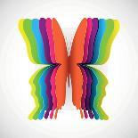 Rainbow Butterfly-Orkidia-Mounted Art Print