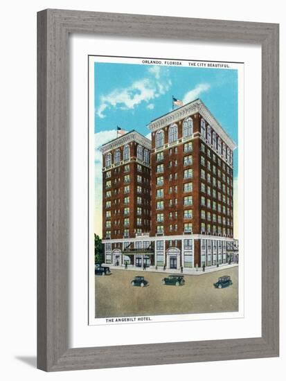 Orlando, Florida - Angebilt Hotel Exterior-Lantern Press-Framed Art Print