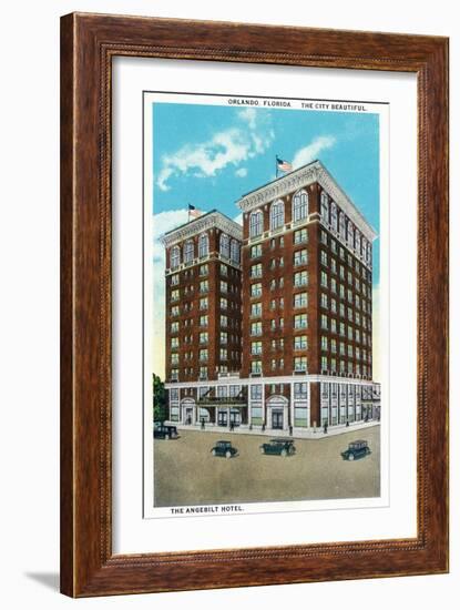 Orlando, Florida - Angebilt Hotel Exterior-Lantern Press-Framed Art Print