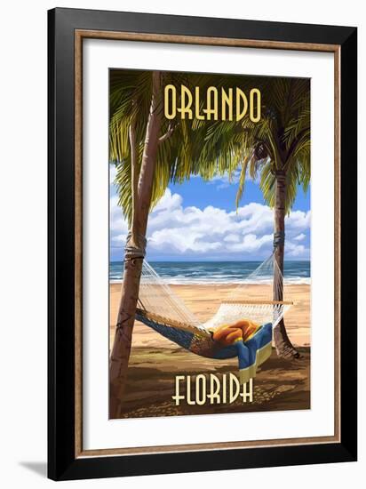 Orlando, Florida - Palms and Hammock-Lantern Press-Framed Art Print