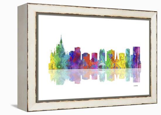 Orlando Florida Skyline 1-Marlene Watson-Framed Premier Image Canvas