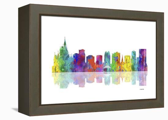 Orlando Florida Skyline 1-Marlene Watson-Framed Premier Image Canvas