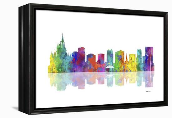 Orlando Florida Skyline 1-Marlene Watson-Framed Premier Image Canvas