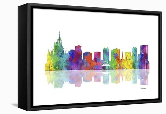 Orlando Florida Skyline 1-Marlene Watson-Framed Premier Image Canvas