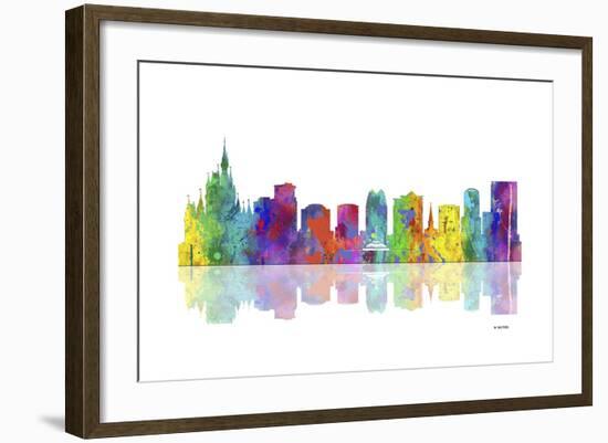 Orlando Florida Skyline 1-Marlene Watson-Framed Giclee Print