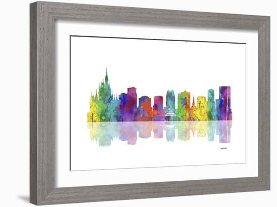 Orlando Florida Skyline 1-Marlene Watson-Framed Giclee Print