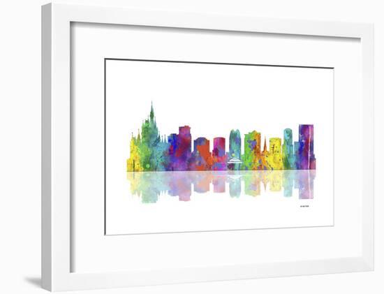 Orlando Florida Skyline 1-Marlene Watson-Framed Giclee Print