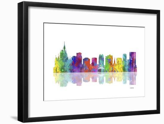 Orlando Florida Skyline 1-Marlene Watson-Framed Giclee Print