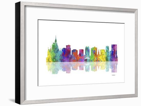 Orlando Florida Skyline 1-Marlene Watson-Framed Giclee Print