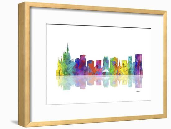 Orlando Florida Skyline 1-Marlene Watson-Framed Giclee Print