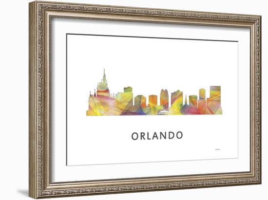 Orlando Florida Skyline-Marlene Watson-Framed Giclee Print