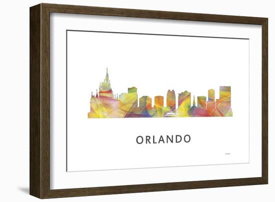 Orlando Florida Skyline-Marlene Watson-Framed Giclee Print