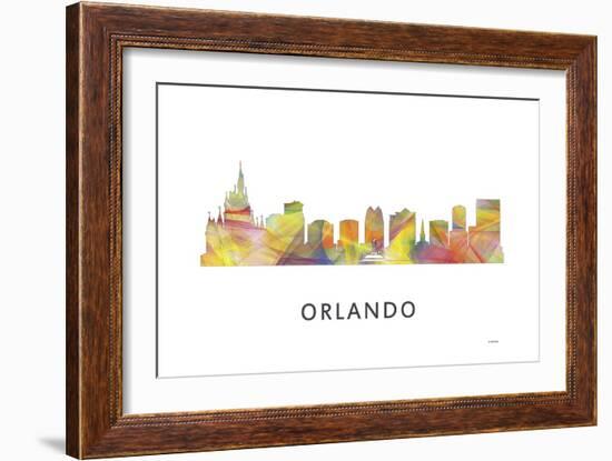 Orlando Florida Skyline-Marlene Watson-Framed Giclee Print