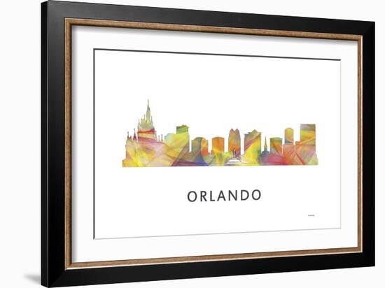 Orlando Florida Skyline-Marlene Watson-Framed Giclee Print