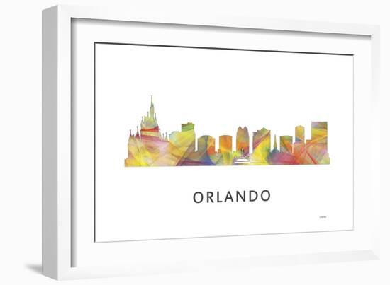 Orlando Florida Skyline-Marlene Watson-Framed Giclee Print