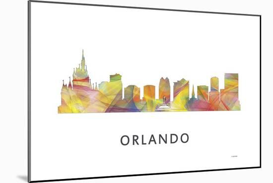 Orlando Florida Skyline-Marlene Watson-Mounted Giclee Print