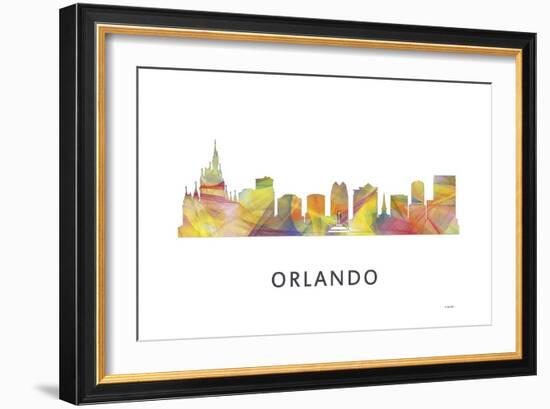 Orlando Florida Skyline-Marlene Watson-Framed Giclee Print