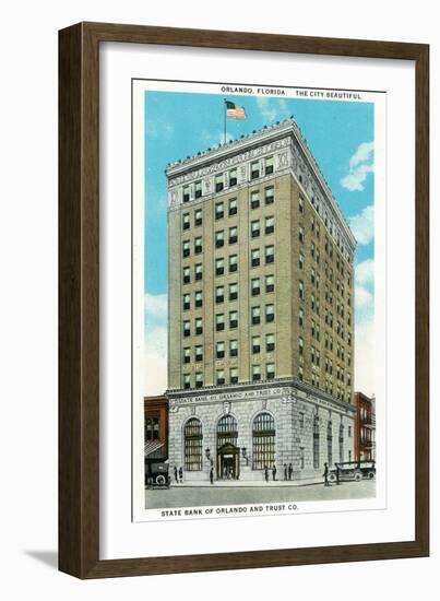 Orlando, Florida - State Bank of Orlando and Trust Co Bldg Exterior-Lantern Press-Framed Art Print