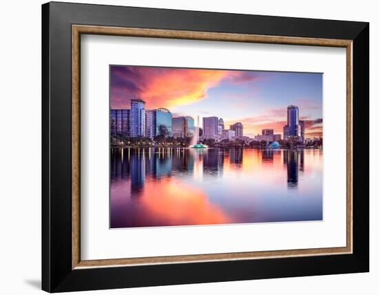 Orlando, Florida, USA Downtown City Skyline from Eola Park.-SeanPavonePhoto-Framed Photographic Print