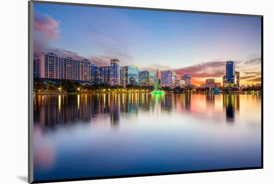 Orlando, Florida, USA Downtown City Skyline on Eola Lake.-SeanPavonePhoto-Mounted Photographic Print