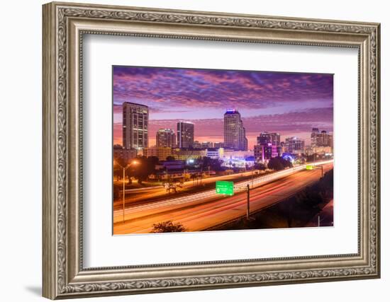 Orlando, Florida, USA Downtown Cityscape over the Highway.-SeanPavonePhoto-Framed Photographic Print