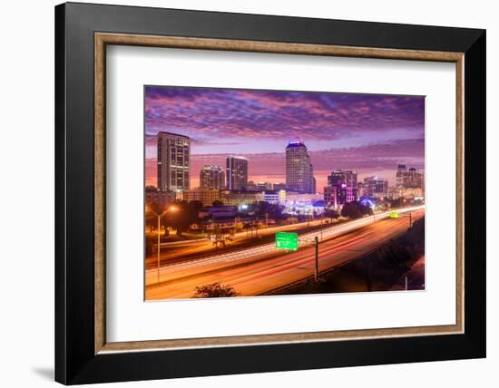 Orlando, Florida, USA Downtown Cityscape over the Highway.-SeanPavonePhoto-Framed Photographic Print