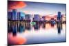 Orlando, Florida, USA Skyline at Eola Lake.-SeanPavonePhoto-Mounted Photographic Print