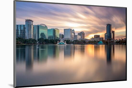 Orlando, Florida, USA Skyline at Eola Lake.-SeanPavonePhoto-Mounted Photographic Print