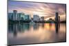 Orlando, Florida, USA Skyline at Eola Lake.-SeanPavonePhoto-Mounted Photographic Print